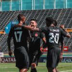 The CanMNT Celebrates Jonathan David’s Goal as the CanMNT Edge Jamaica