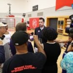 Atlanta Hawks general manager Landry Field at media presser